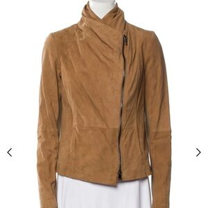 Vince 100% Goat Leather Tan Moto/Biker Jacket Size XS